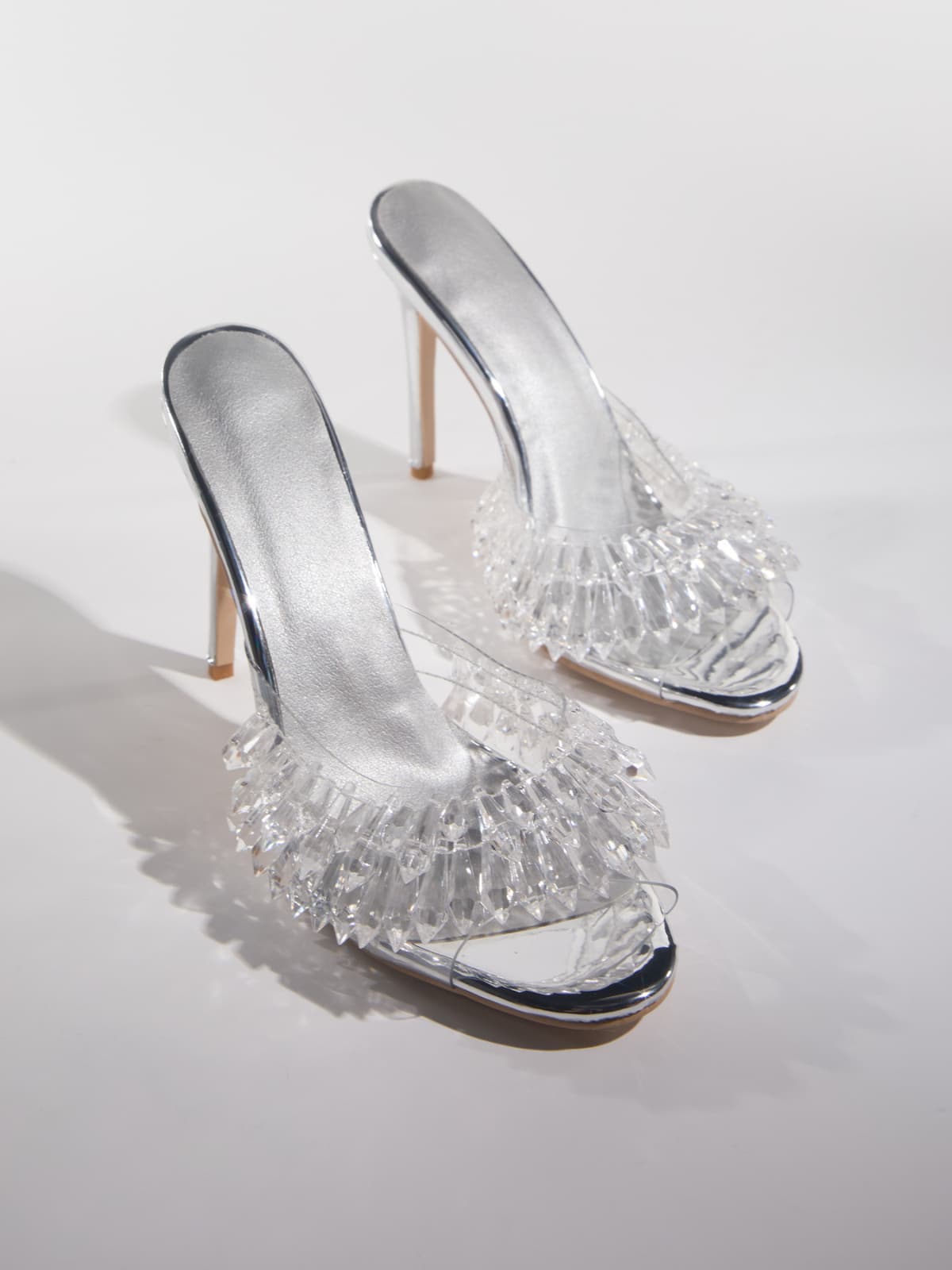 Gexelle Crystal Fringe Slippers