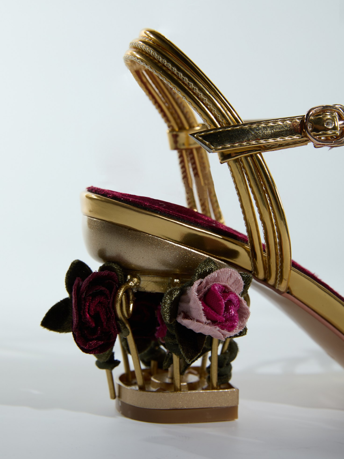 Lolovivi Flower Velvet Sandals