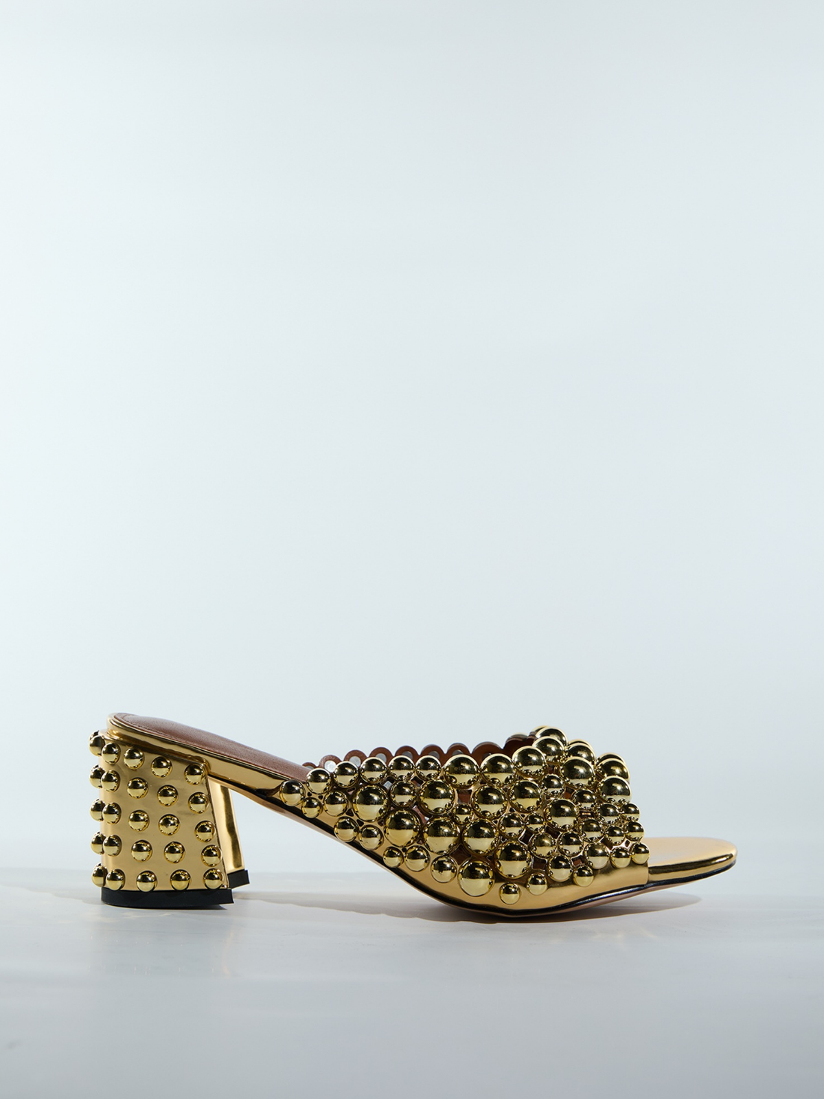 Lolek Bead Metallic Sandals