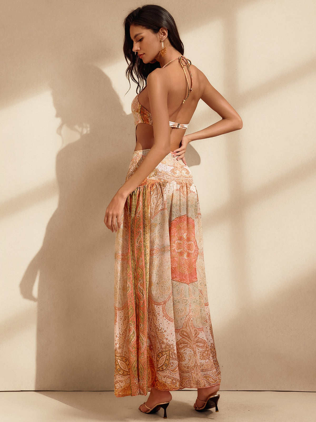 Nitara Cutout Printed Swimwear Two Piece Set