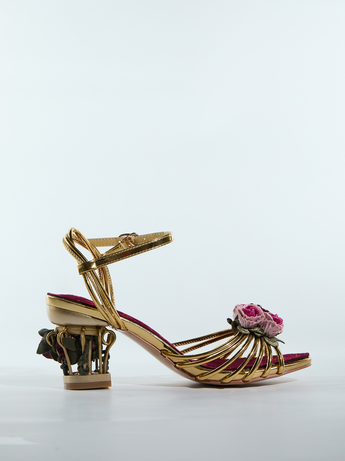 Lolovivi Flower Velvet Sandals