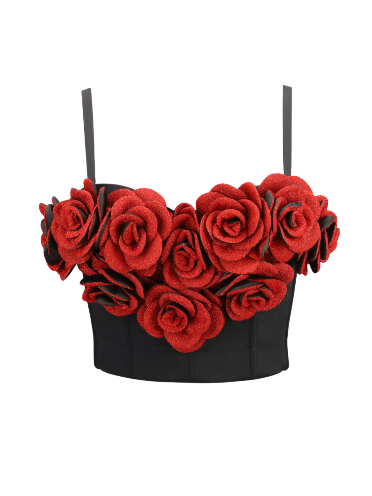 Fivika Spaghetti Flower Bustier Top